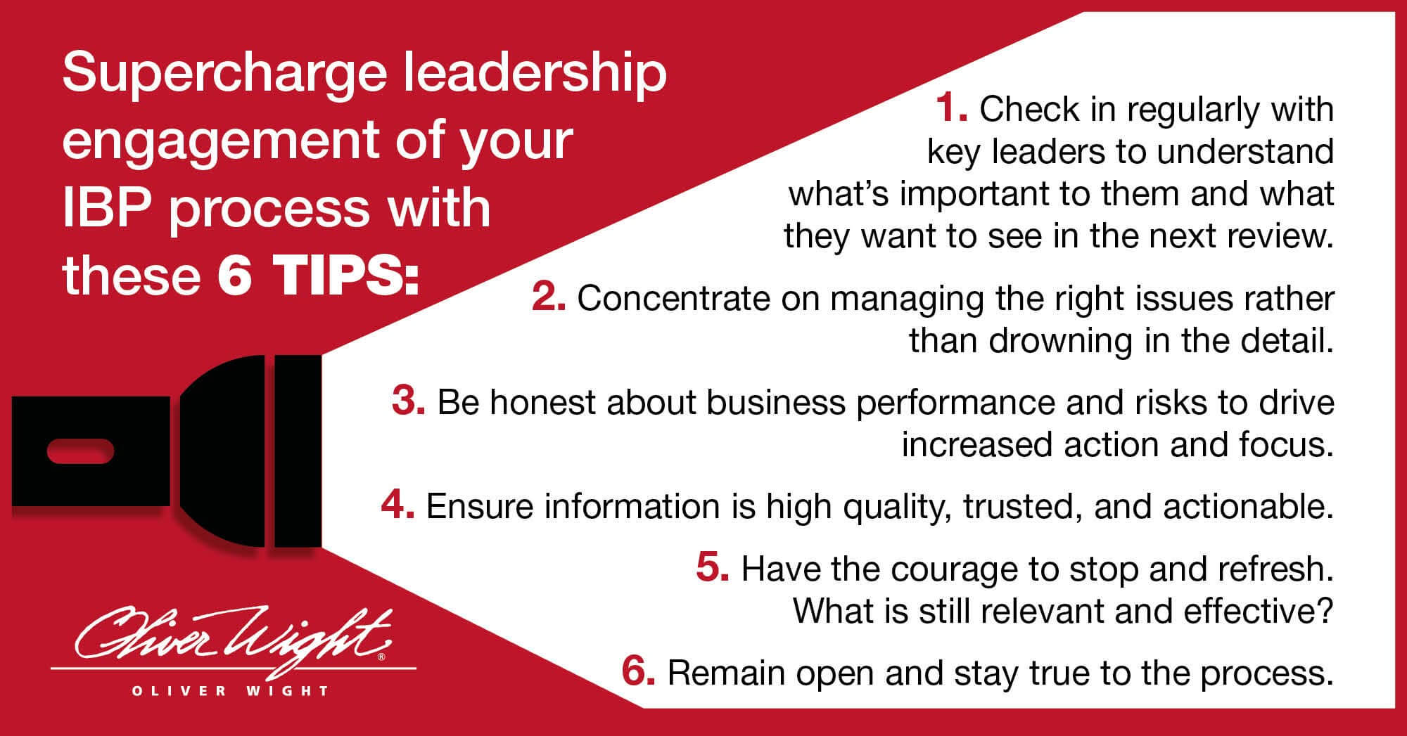 Supercharge leadership engagement of your IBP process with these 6 tips: