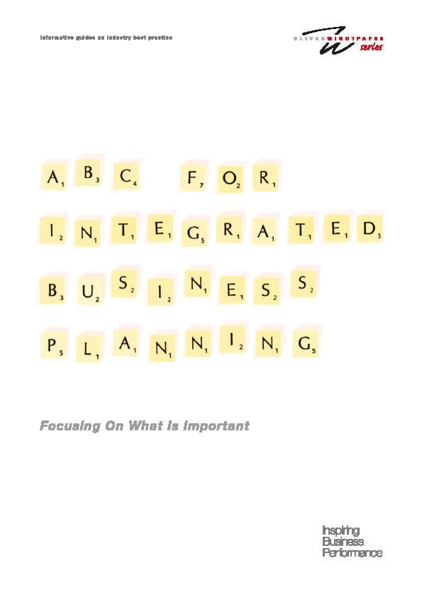 ABC for Integrated Business Planning