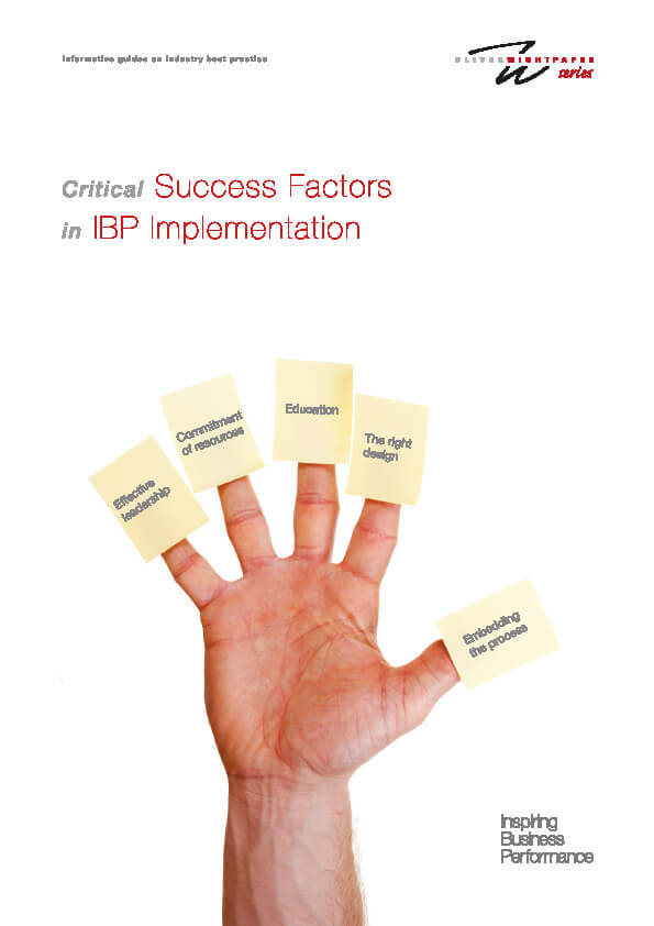 Critical Success Factors in IBP Implementation