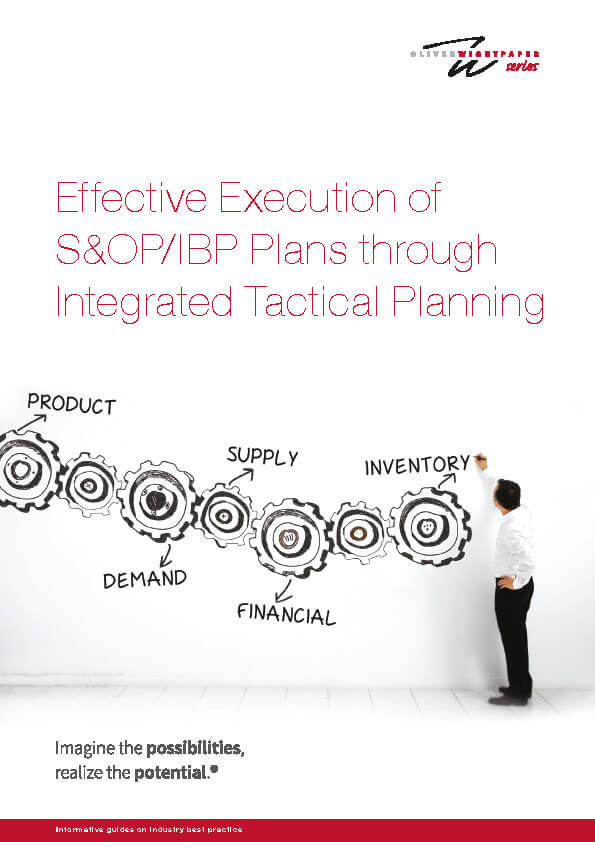 Effective Execution Of S Op Ibp Plans Through Integrated Tactical Planning